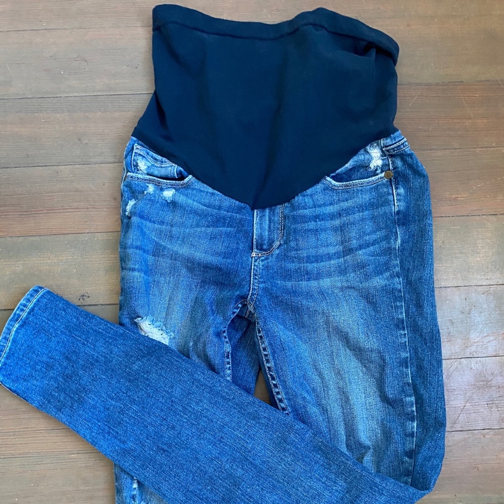 Paige denim maternity ripped jeans